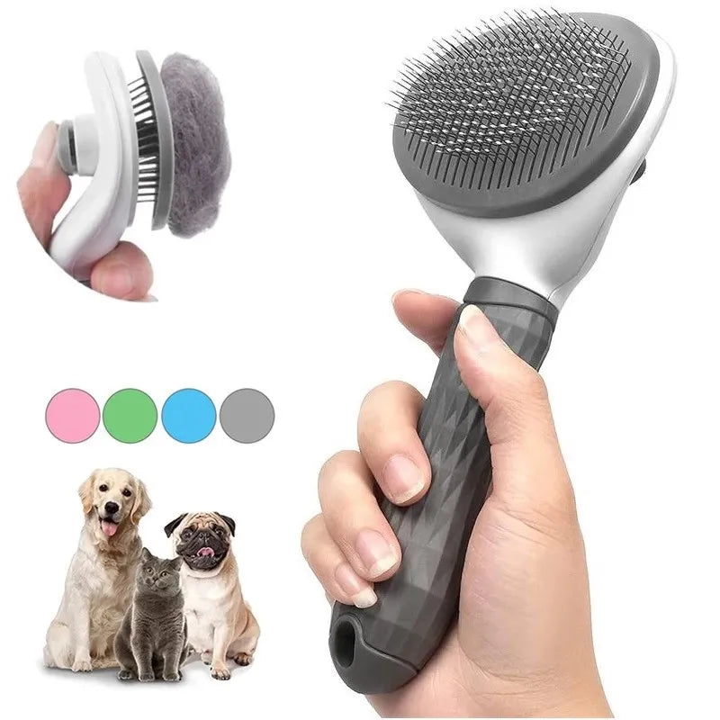 Brosse autonettoyante pour chat, bouton d'éjection
