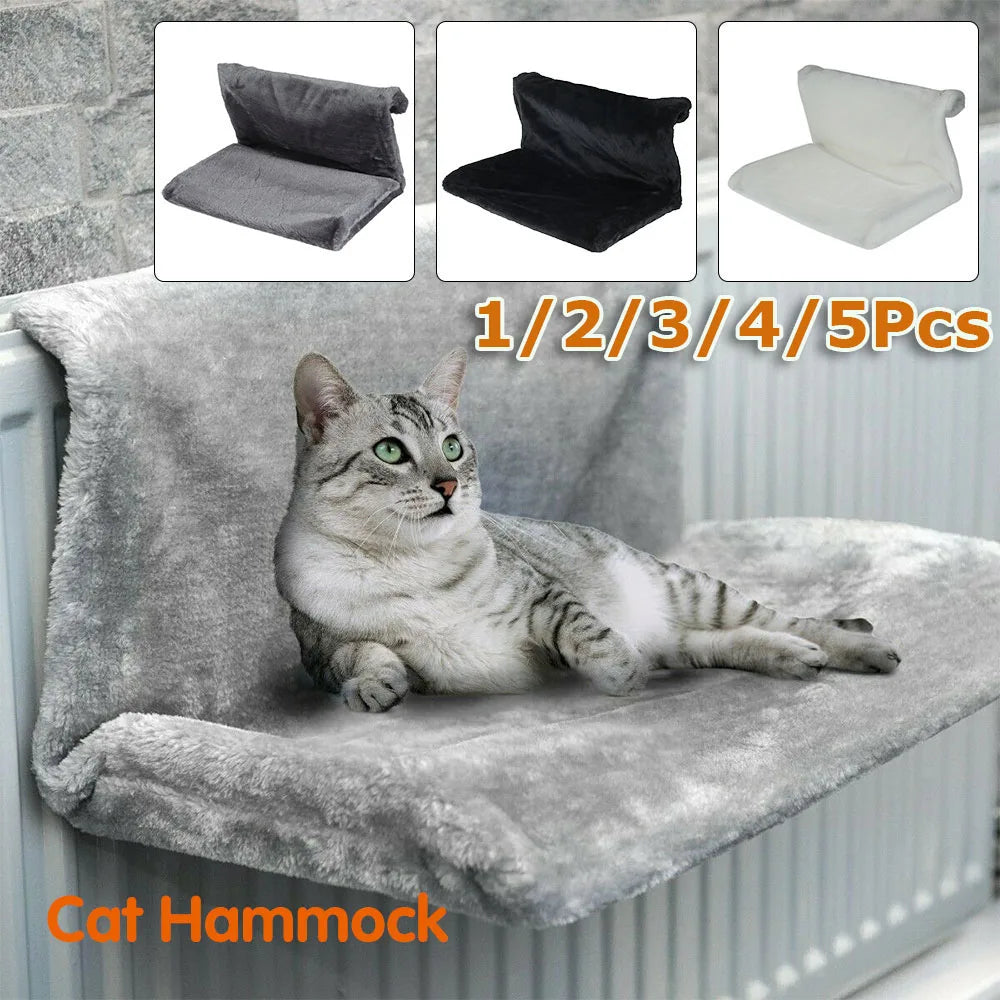Lit hamac pour chat à cadre métallique, fixation radiateur