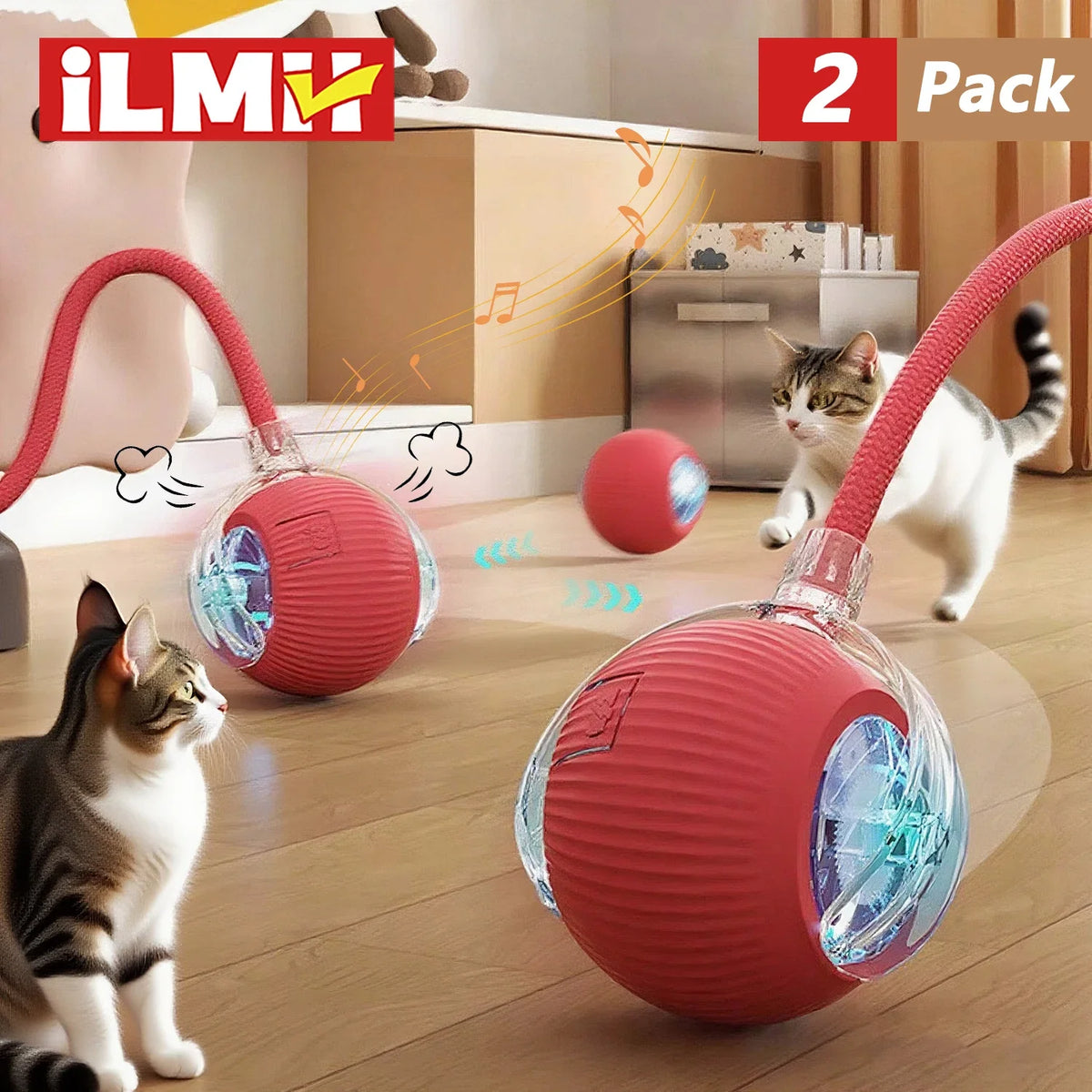 Balle électronique pour chat, évitement d'obstacles