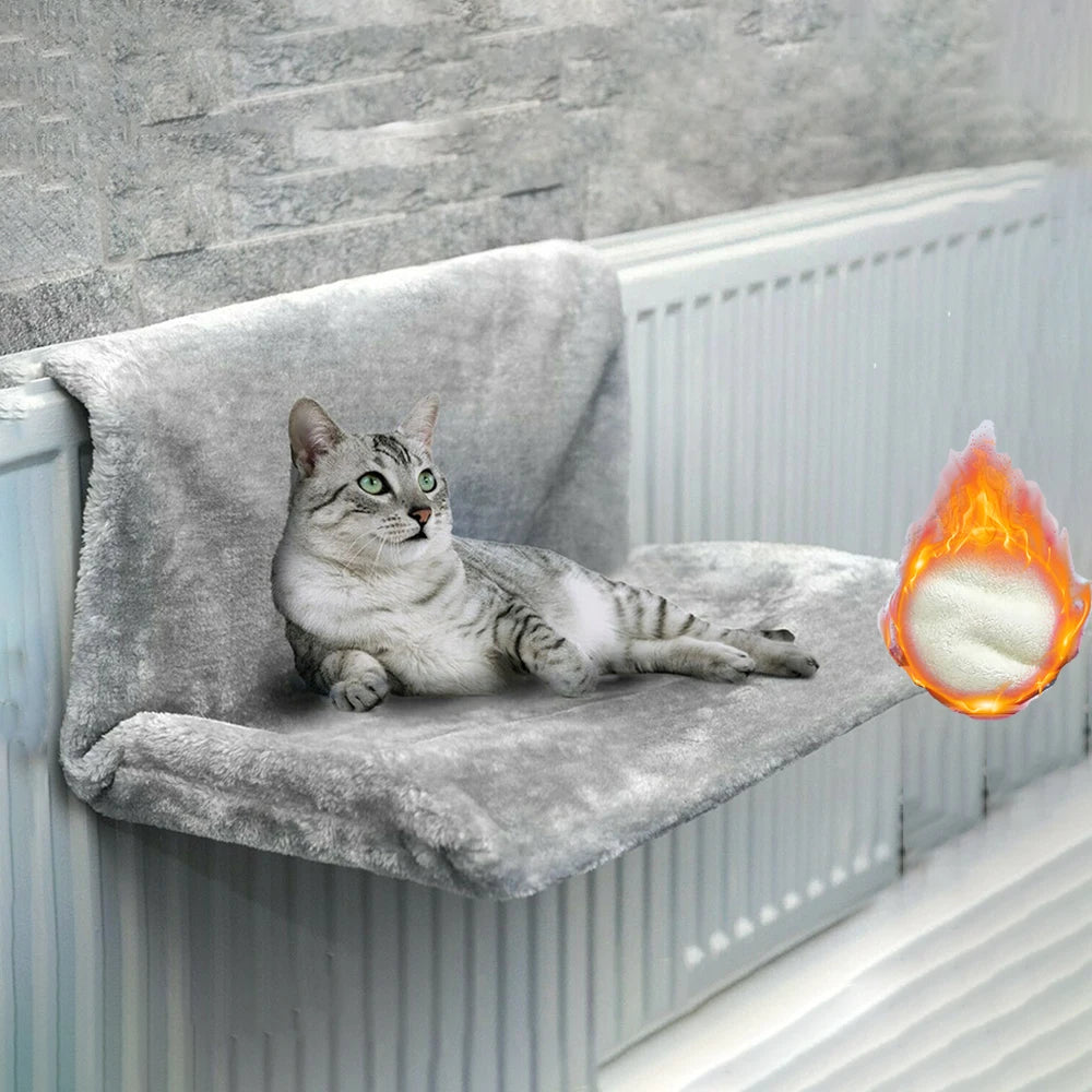 Panier chat radiateur, support métallique à crochet
