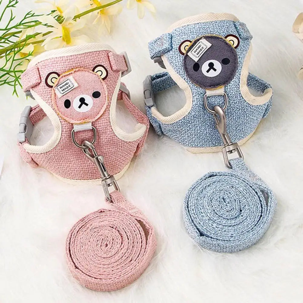 Harnais chaton avec laisse, gilet ajustable