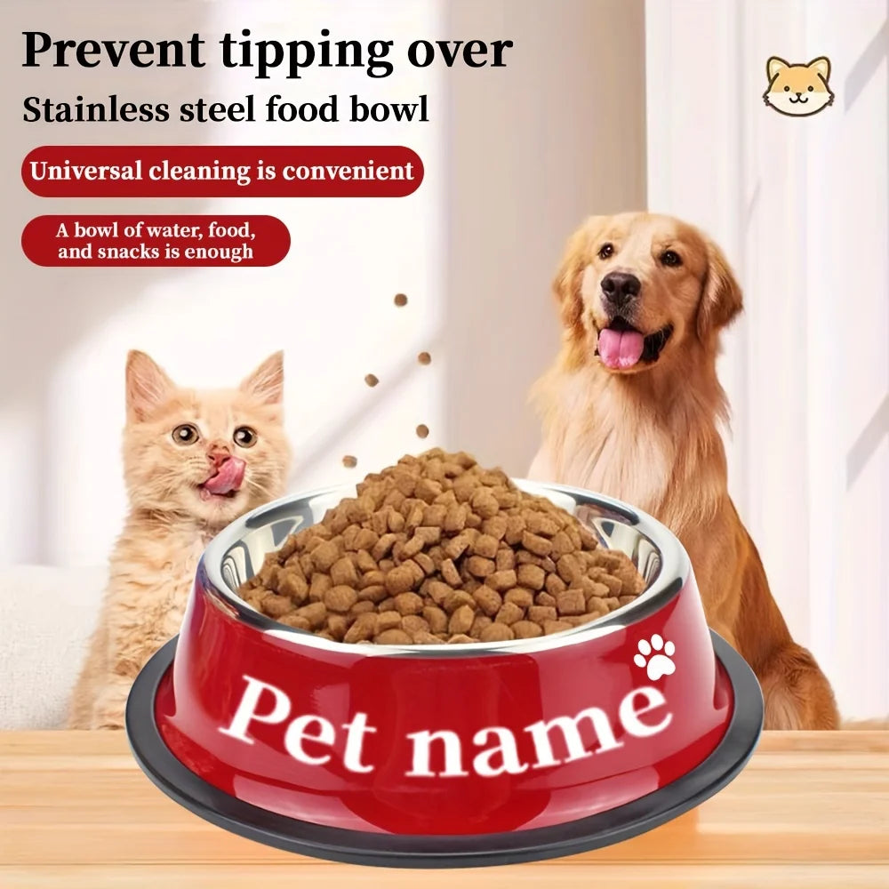 Gamelle chat personnalisée, nom gravé