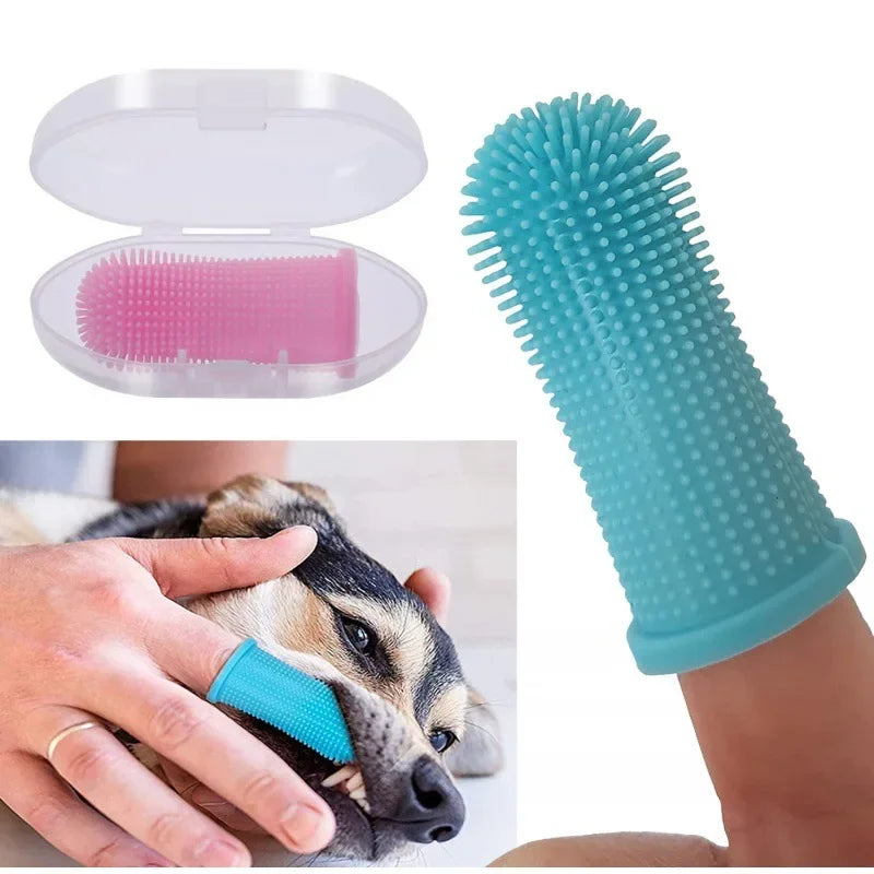Brosse à dents pour chat en silicone souple
