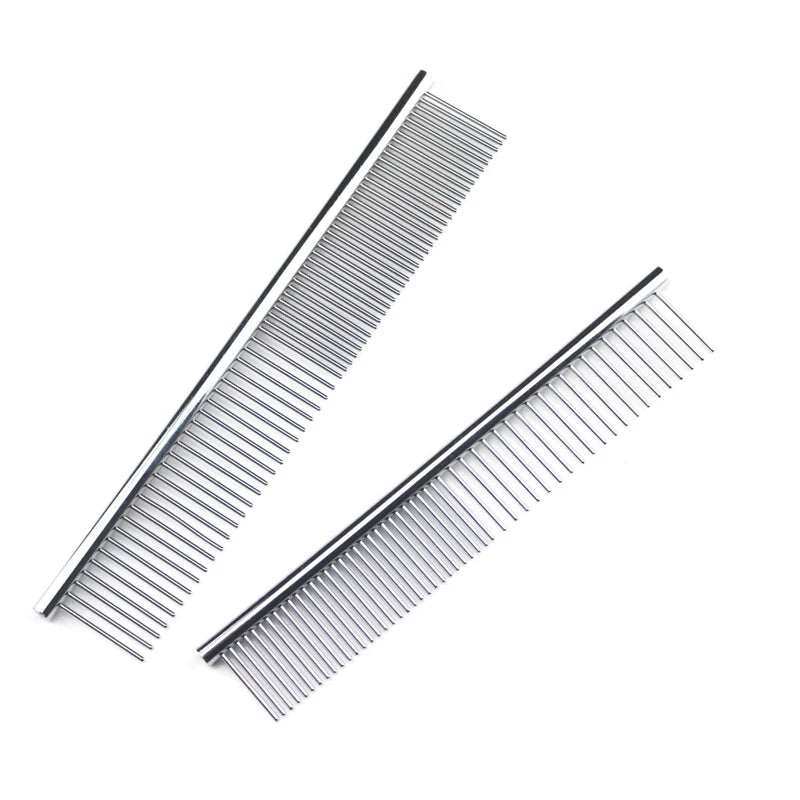 Peigne carde pour chat, double densité inox
