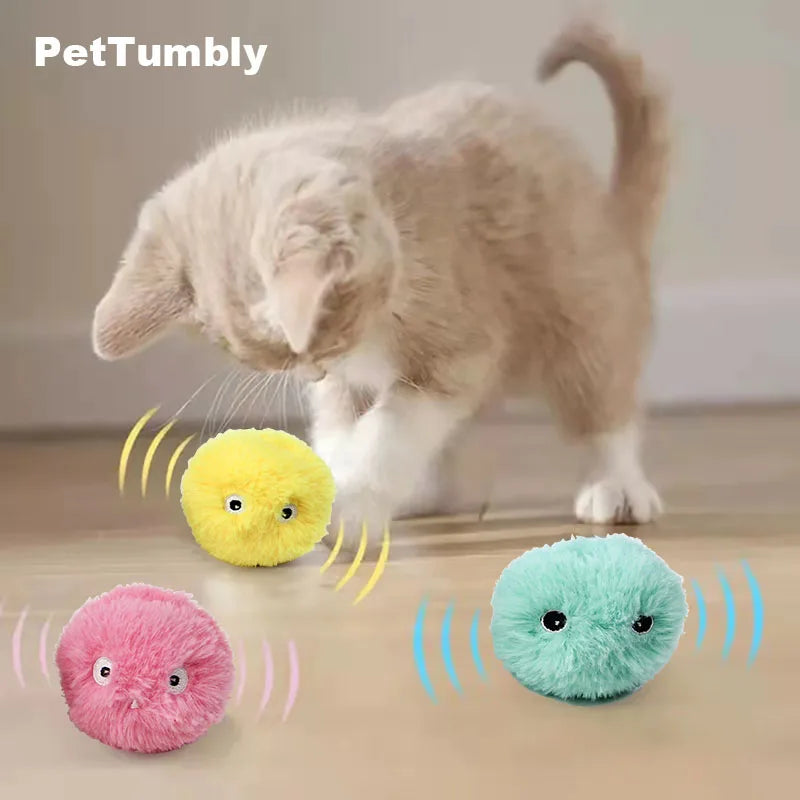 Balle interactive pour chat, herbe-aux-chats