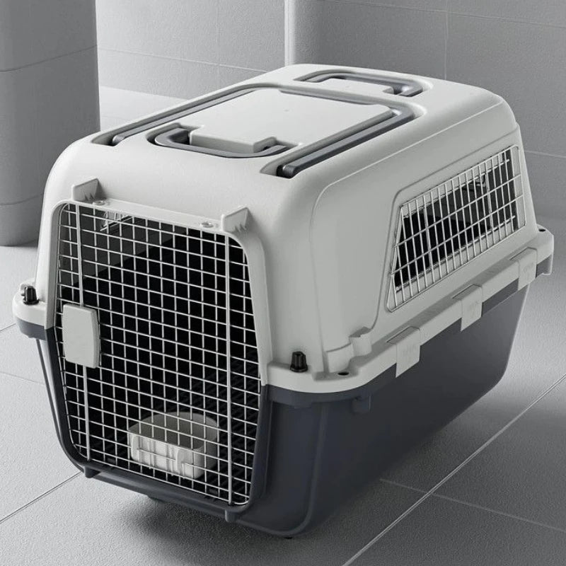 Caisse de transport chat XXL à roulettes