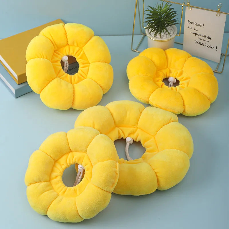 Collerette chat souple, forme tournesol