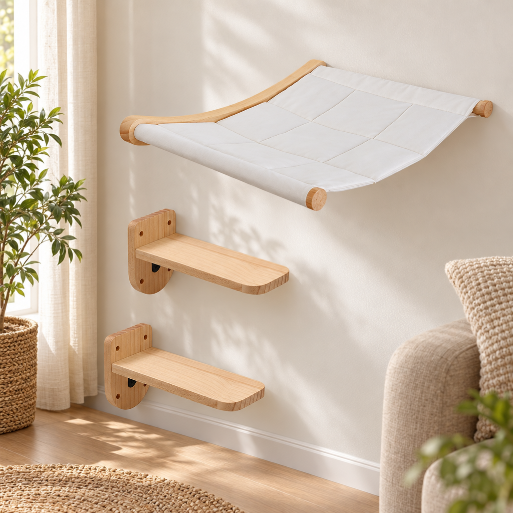 Parcours mural pour chat — modules et lots