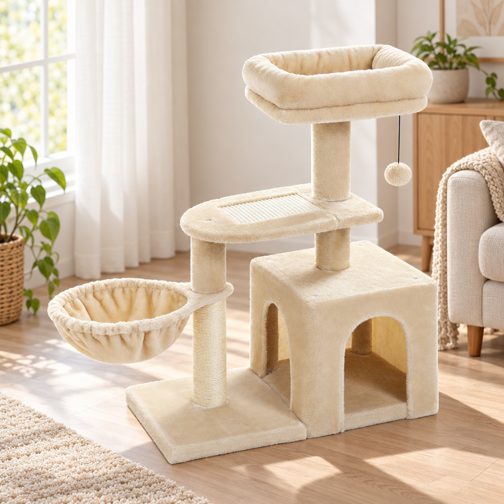 Arbre à chat modulable avec perchoir amovible