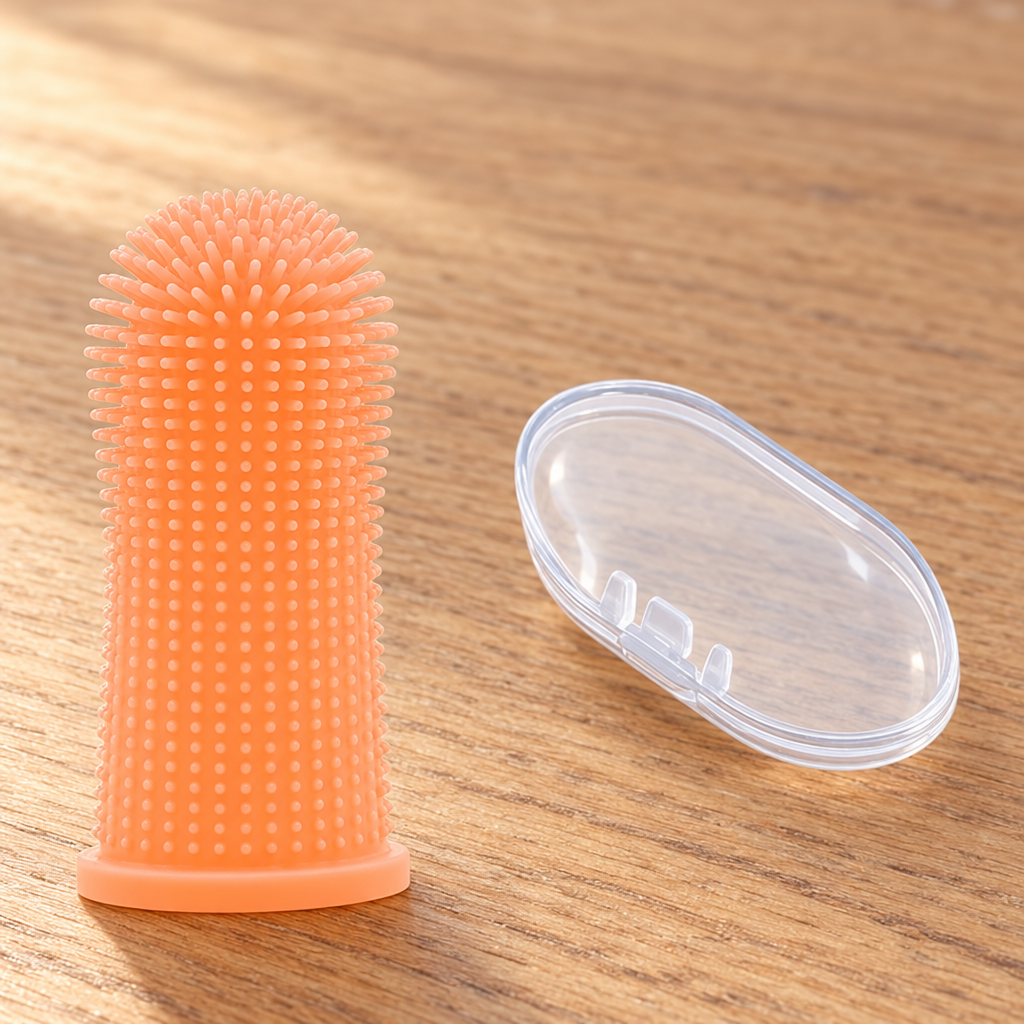 Brosse à dents pour chat en silicone souple