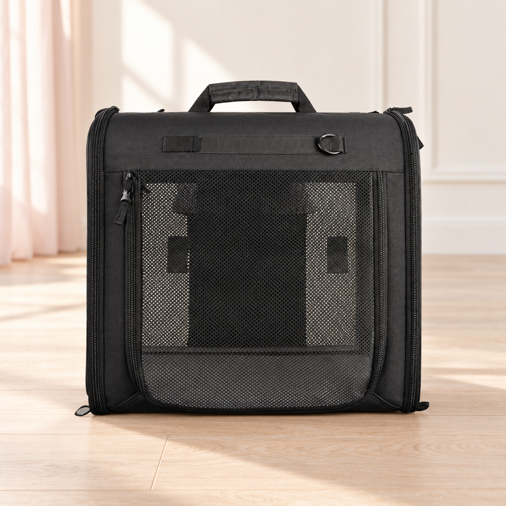 Caisse de transport chat 2-en-1 avec accessoires
