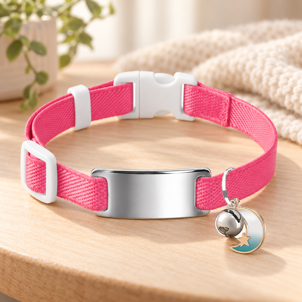 Collier élastique personnalisé pour chat, gravure gratuite du nom
