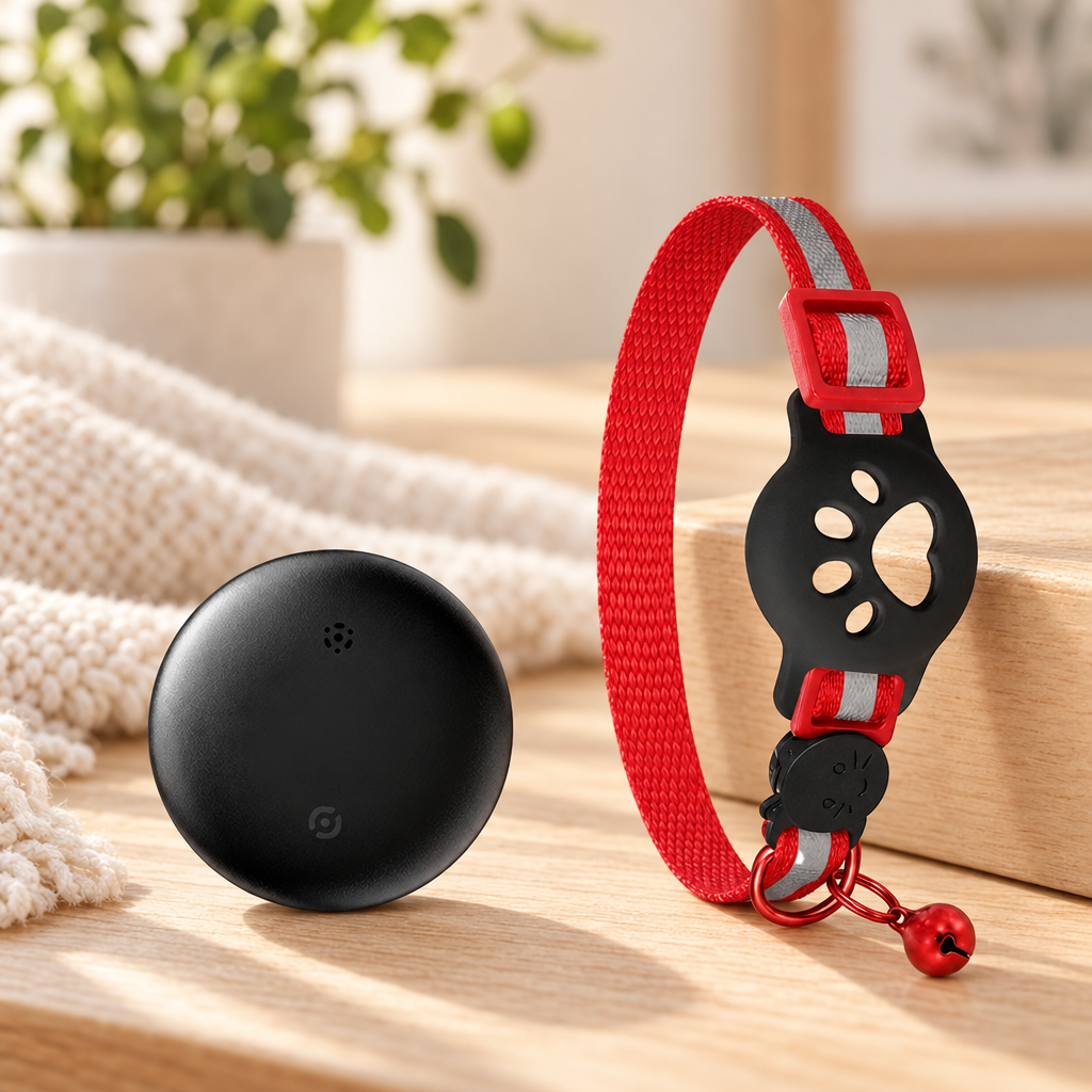 Collier pour chat avec traceur Bluetooth Android