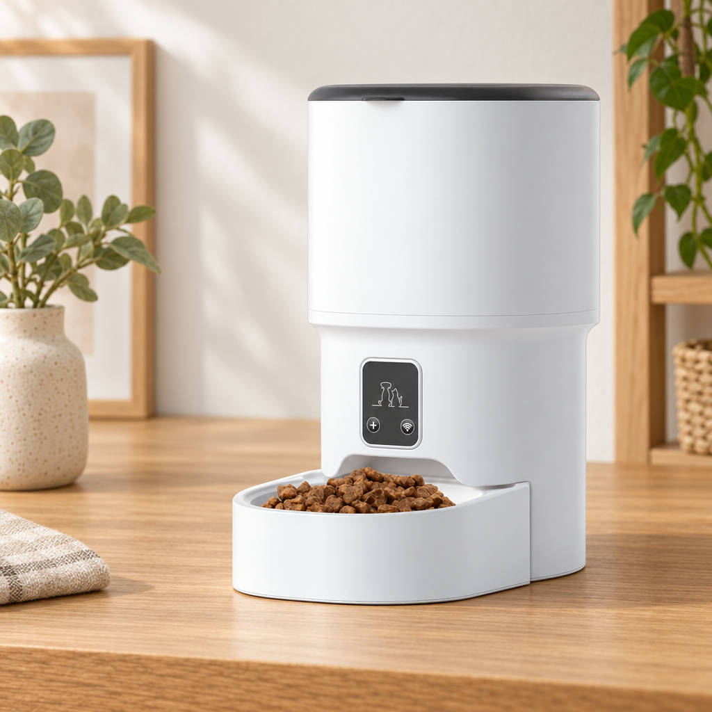 Distributeur de croquettes pour chat, WiFi ou bouton