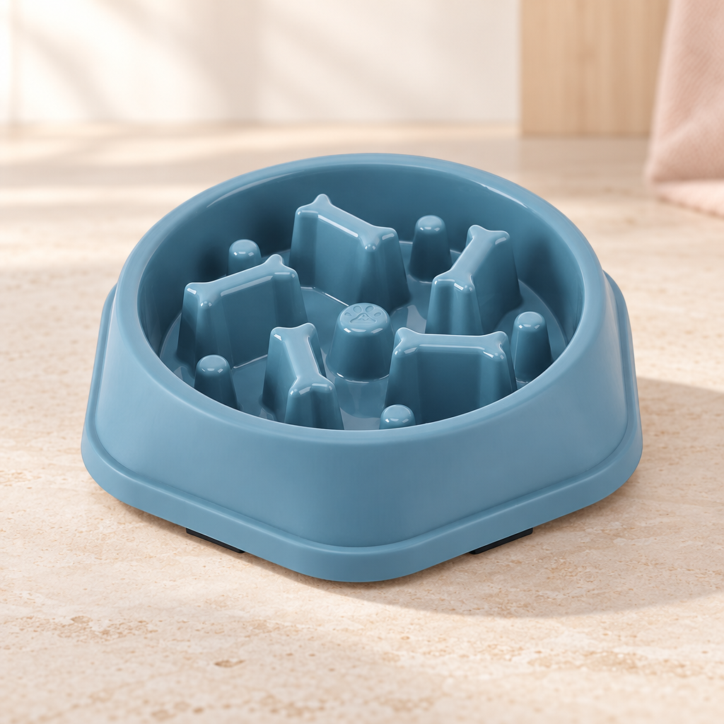 Gamelle anti-glouton chat, labyrinthe plastique