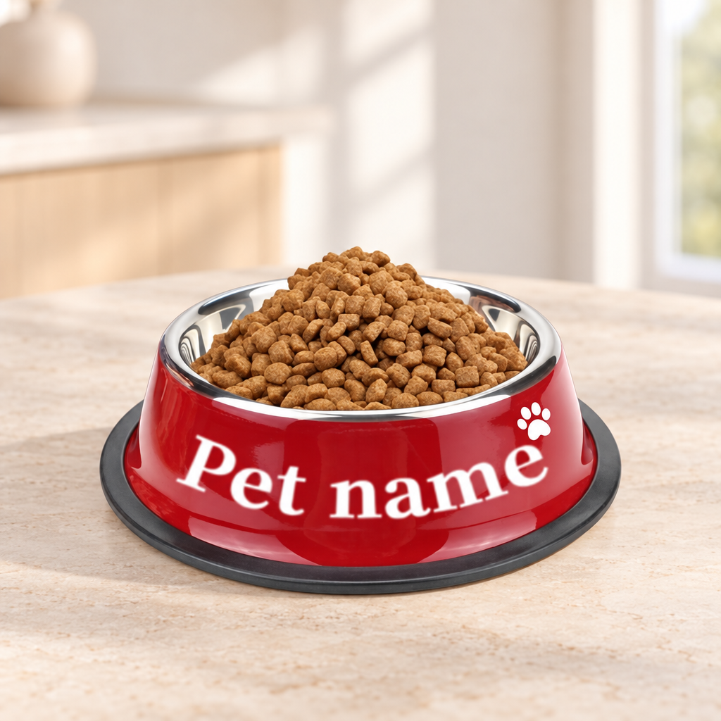 Gamelle chat personnalisée, nom gravé