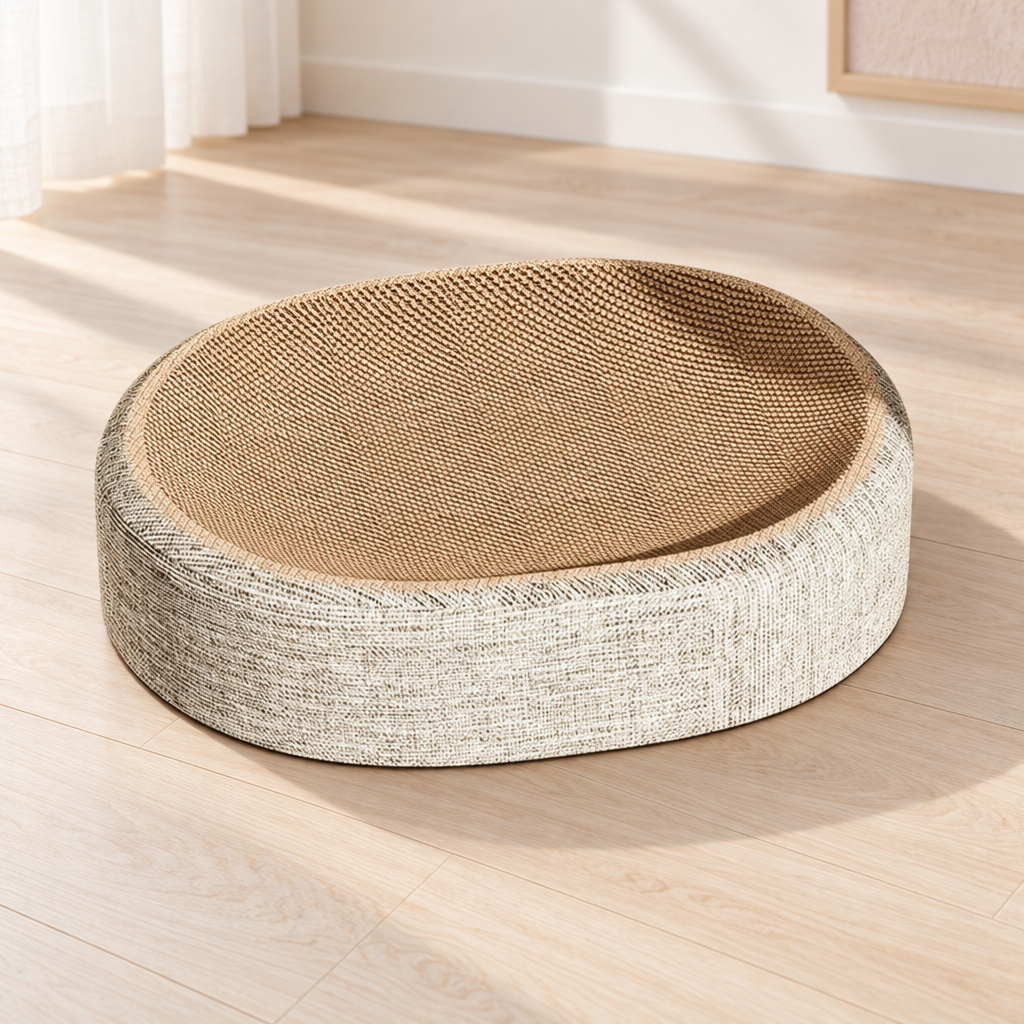 Griffoir-couchage ovale pour chat, 41 × 31 cm