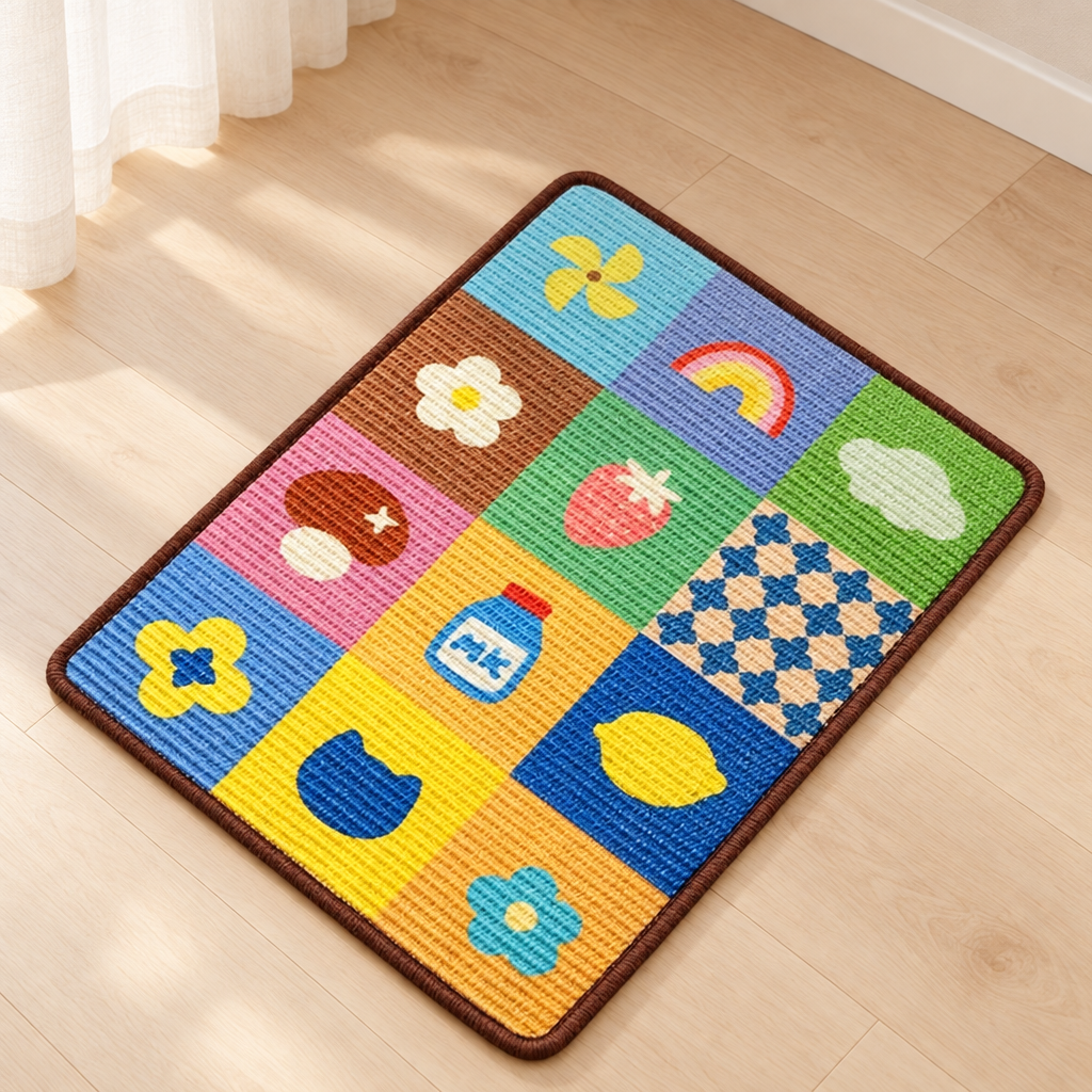 Tapis griffoir imprimé pour chat, 38 × 30 cm