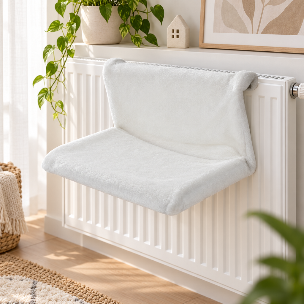 Lit hamac pour chat à cadre métallique, fixation radiateur