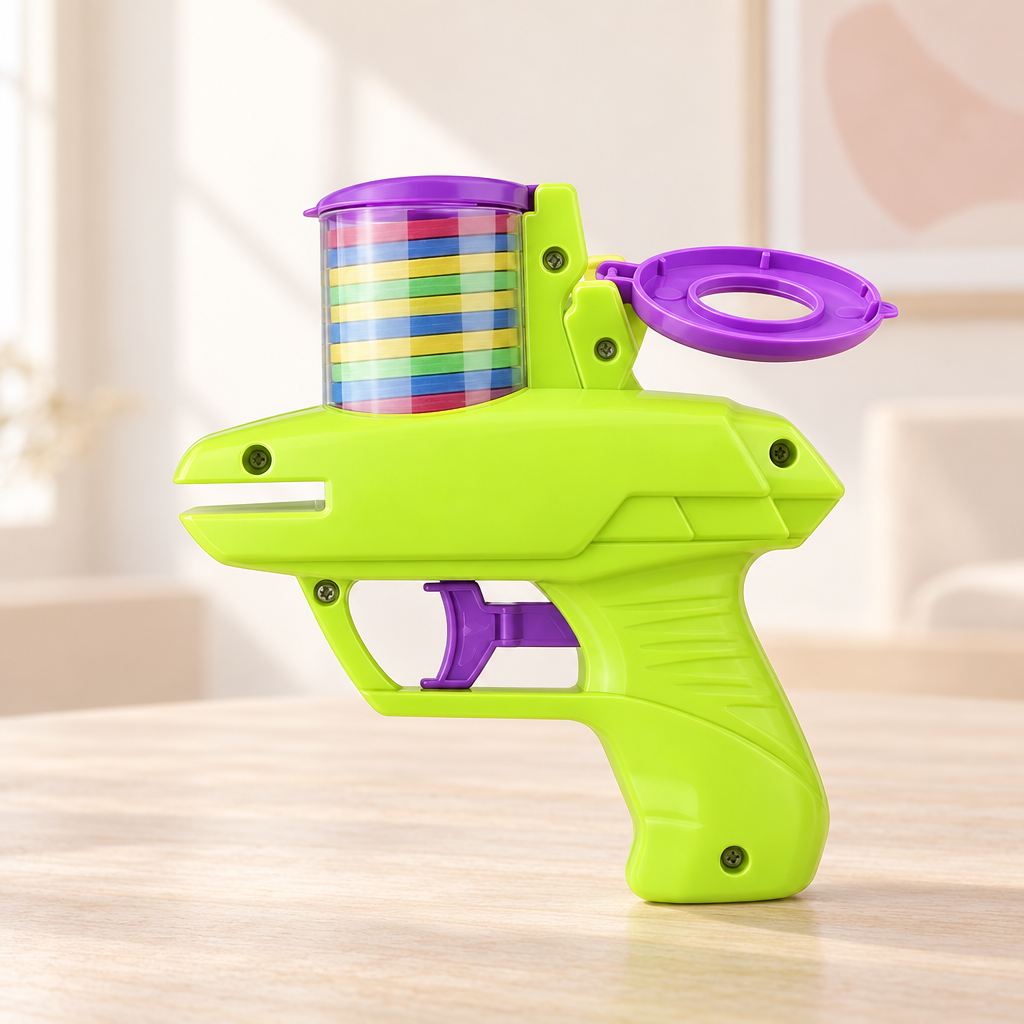 Pistolet à frisbees pour chat, 15 disques
