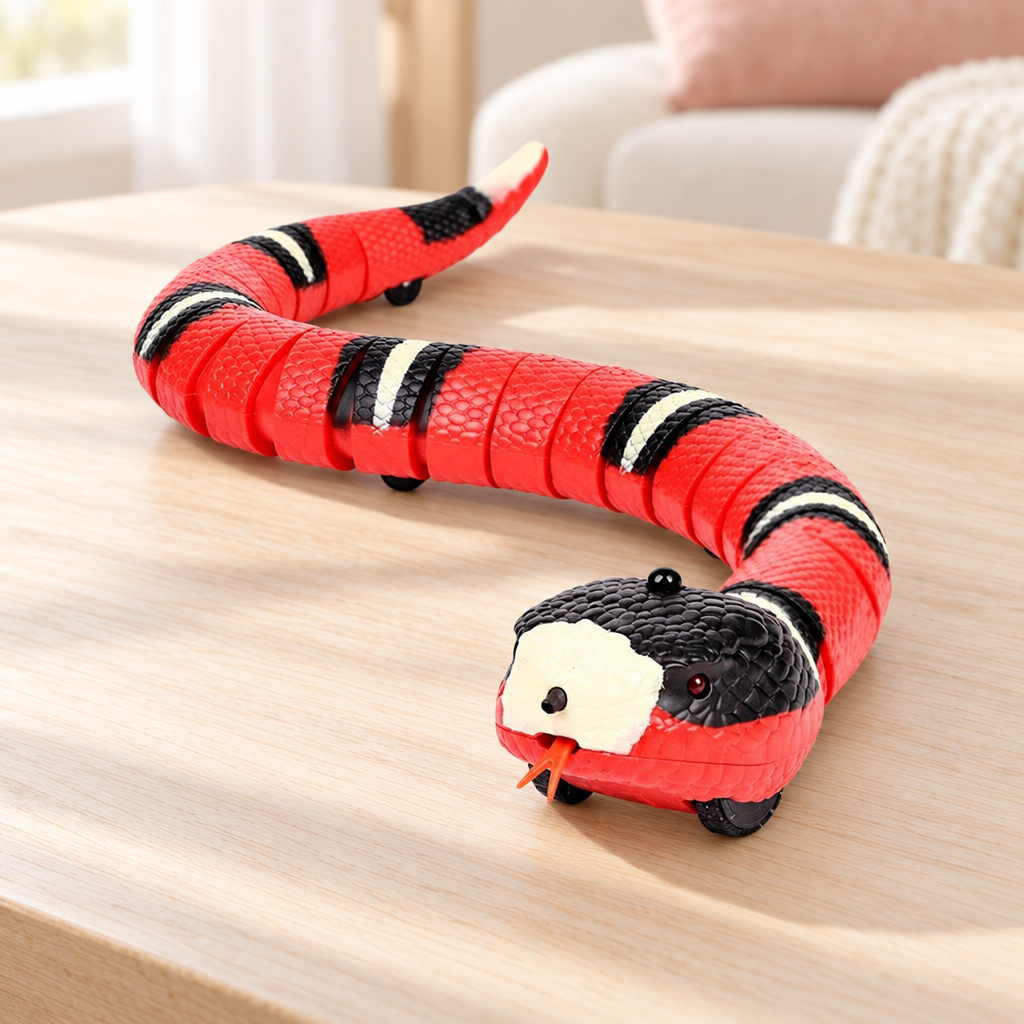 Serpent robot pour chat, détection de mouvement