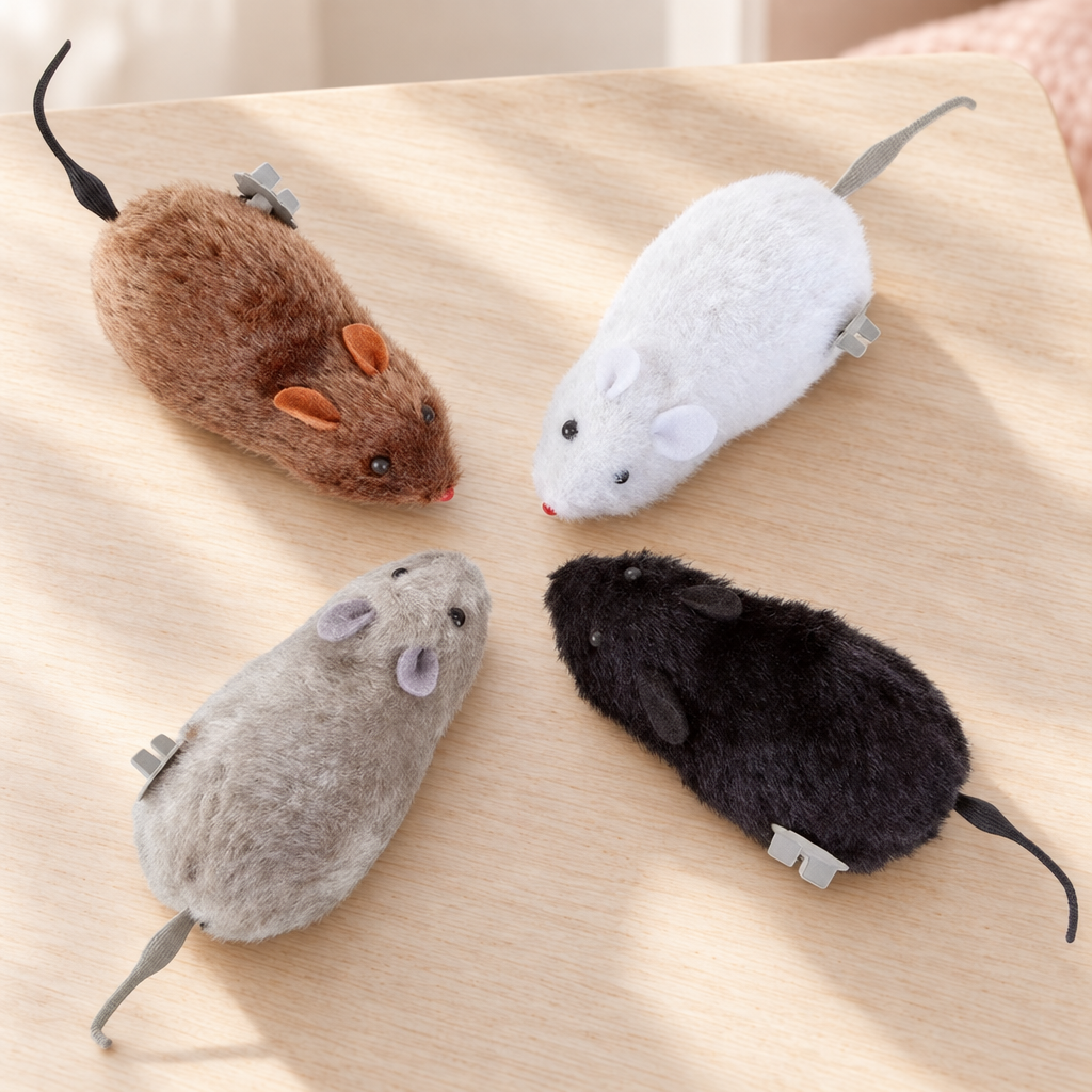 Souris mécanique pour chat à remonter