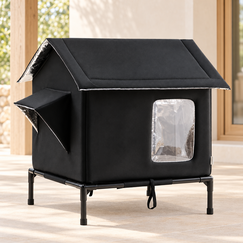 Maison pour chat à toit incliné