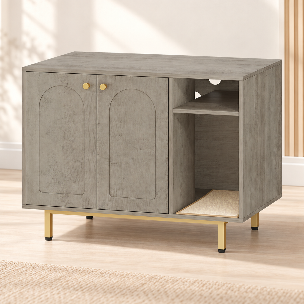 Meuble pour litière chat, table d'appoint