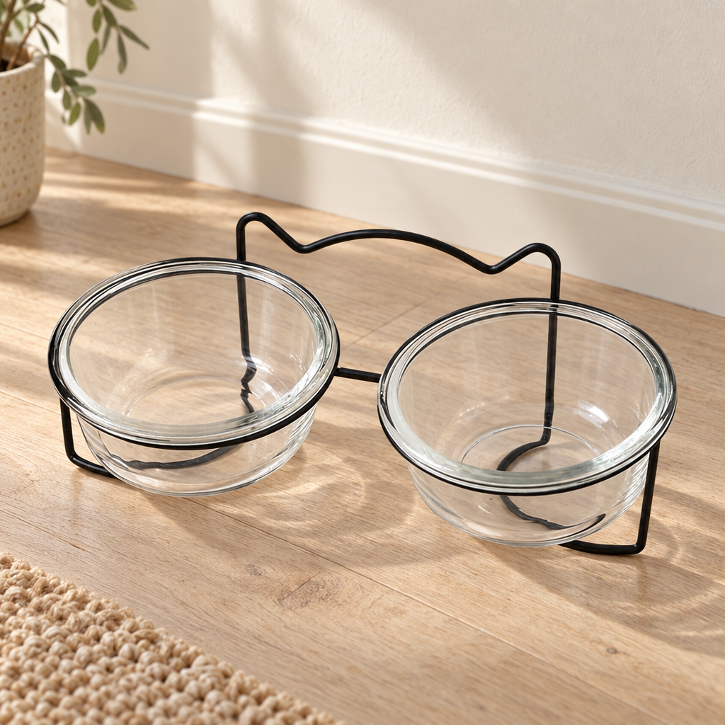 Gamelle en verre pour chat