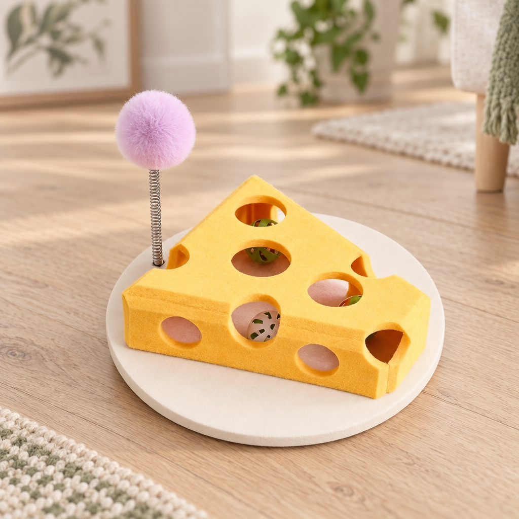 Jouet fromage chat