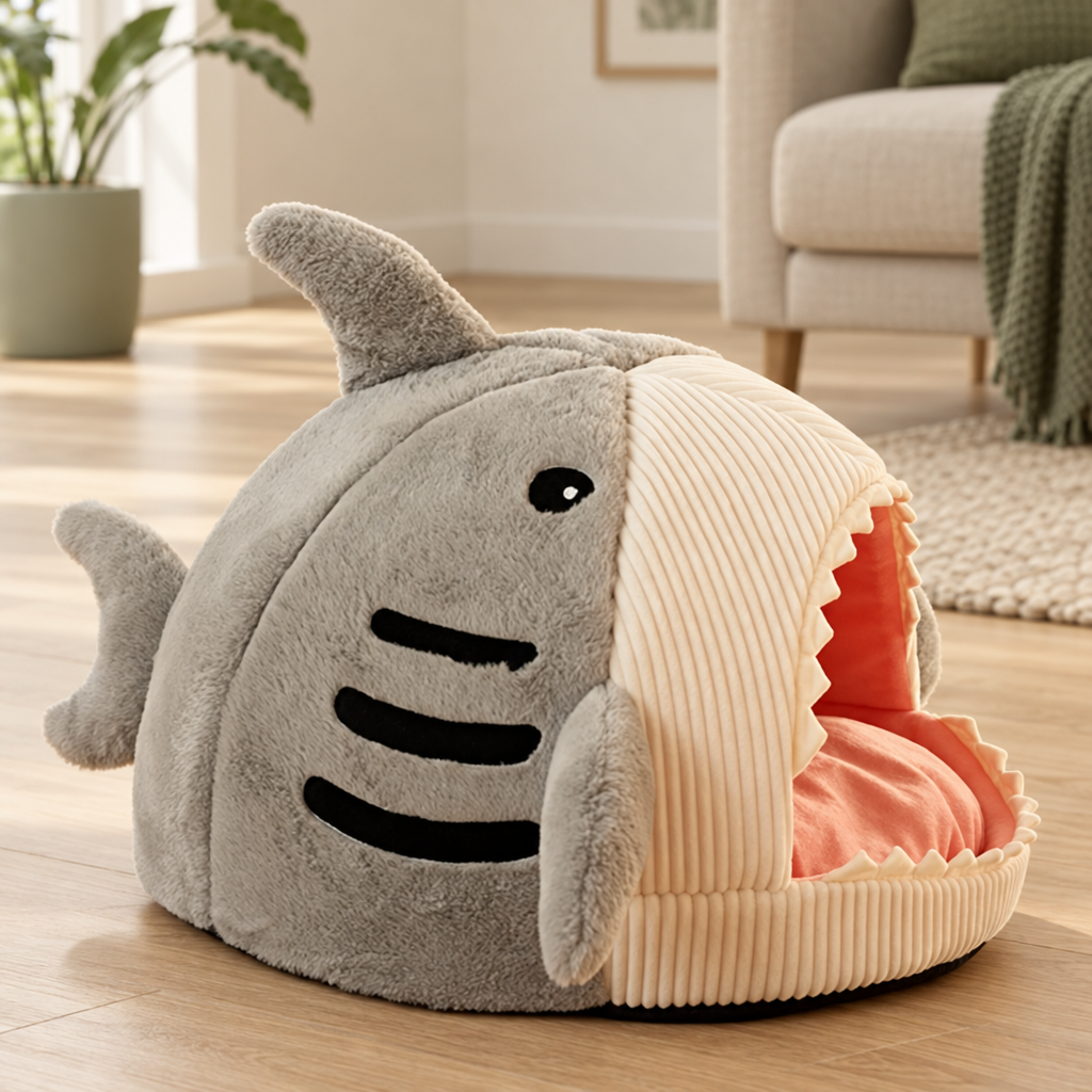 Panier requin chat