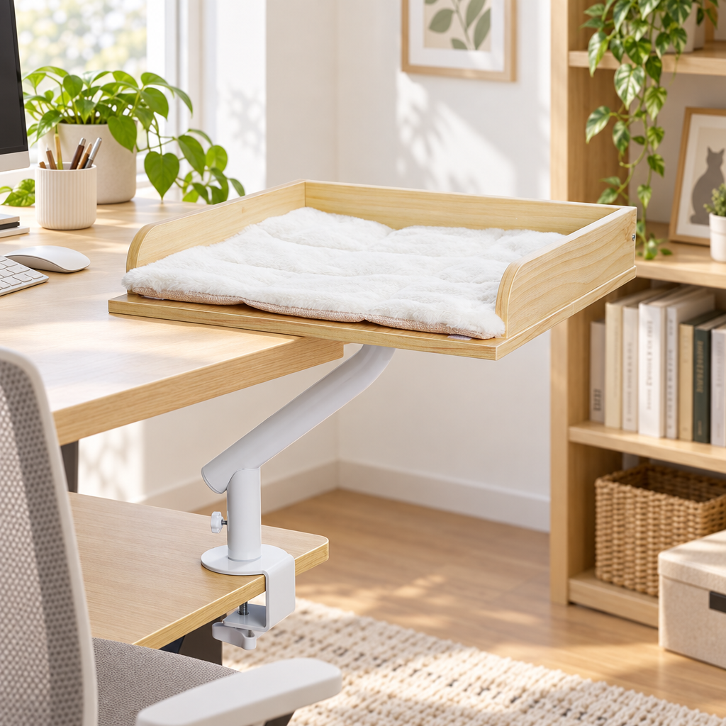 Panier pour chat à fixer au bureau, quatre modèles