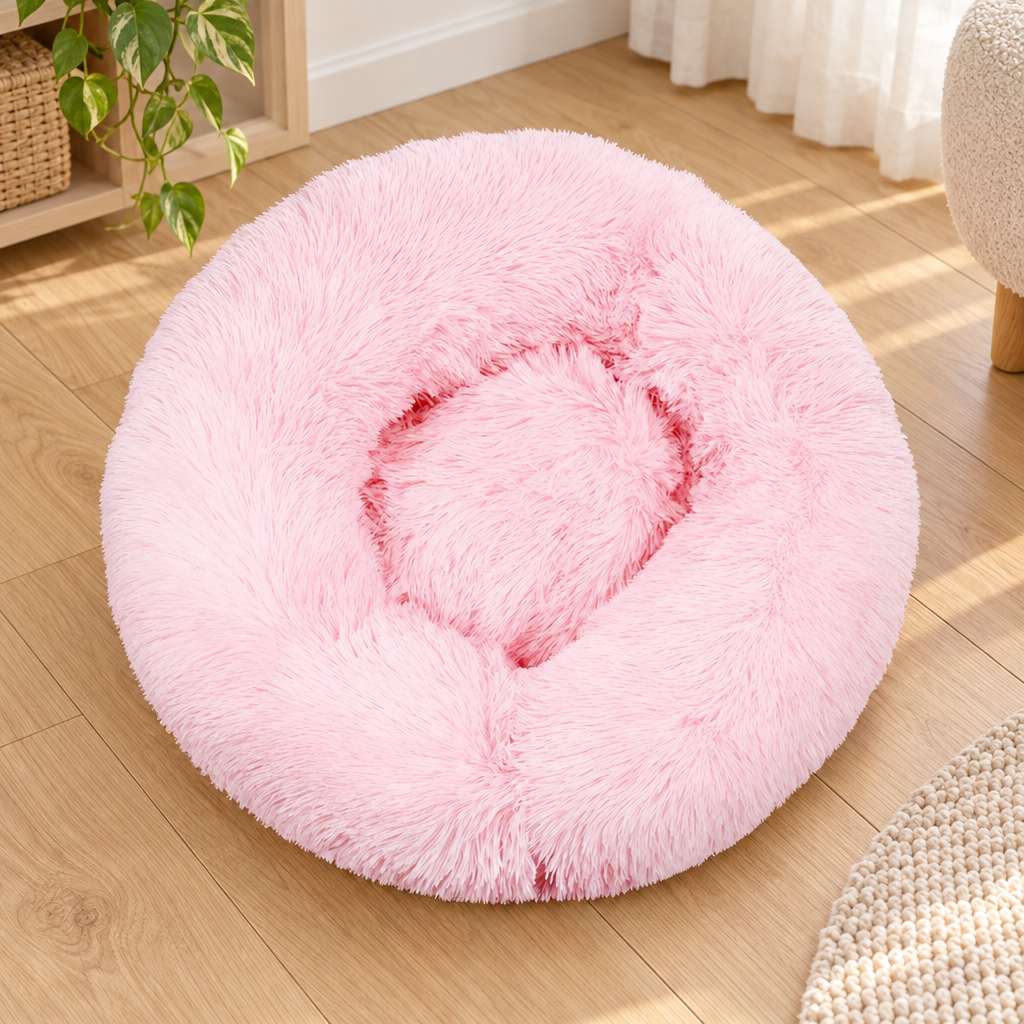 Panier pour chat beignet, design épuré
