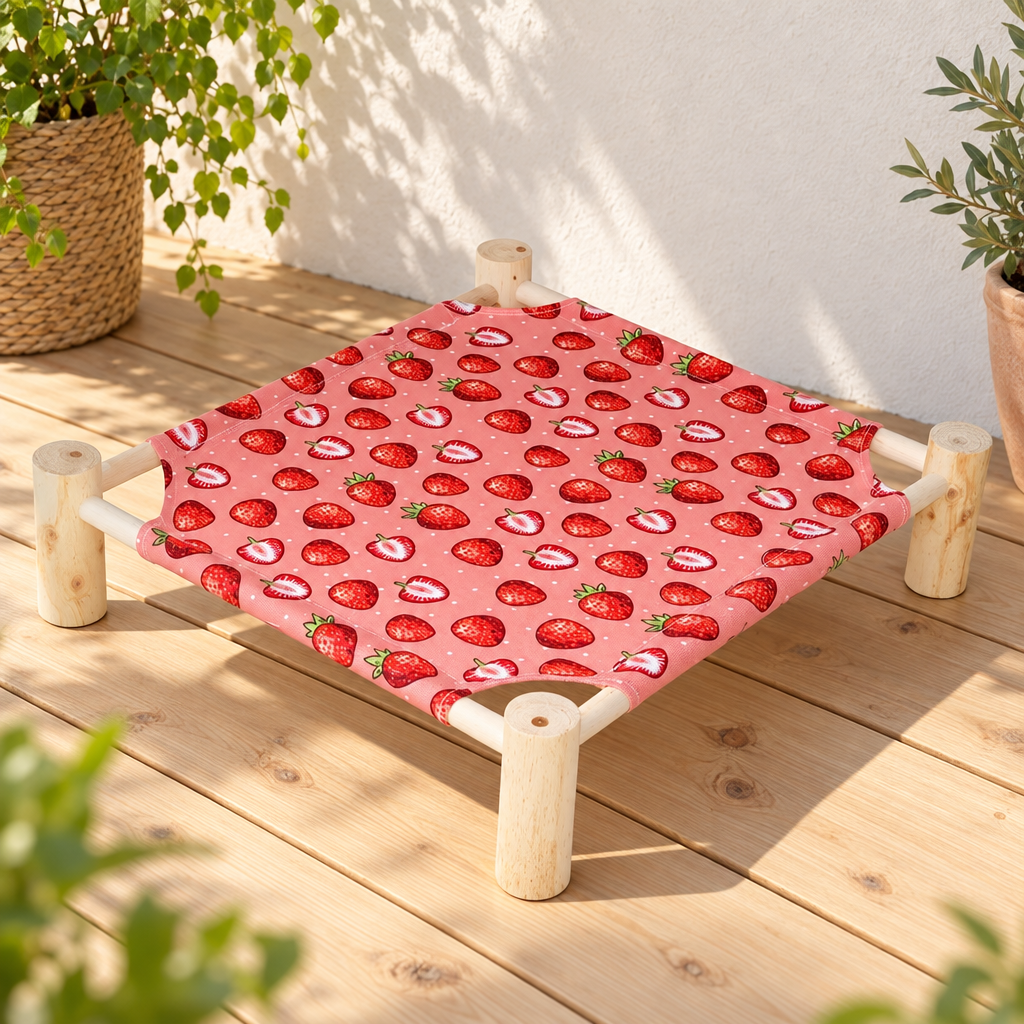 Couchage pour chat sur cadre en bois, 9 motifs