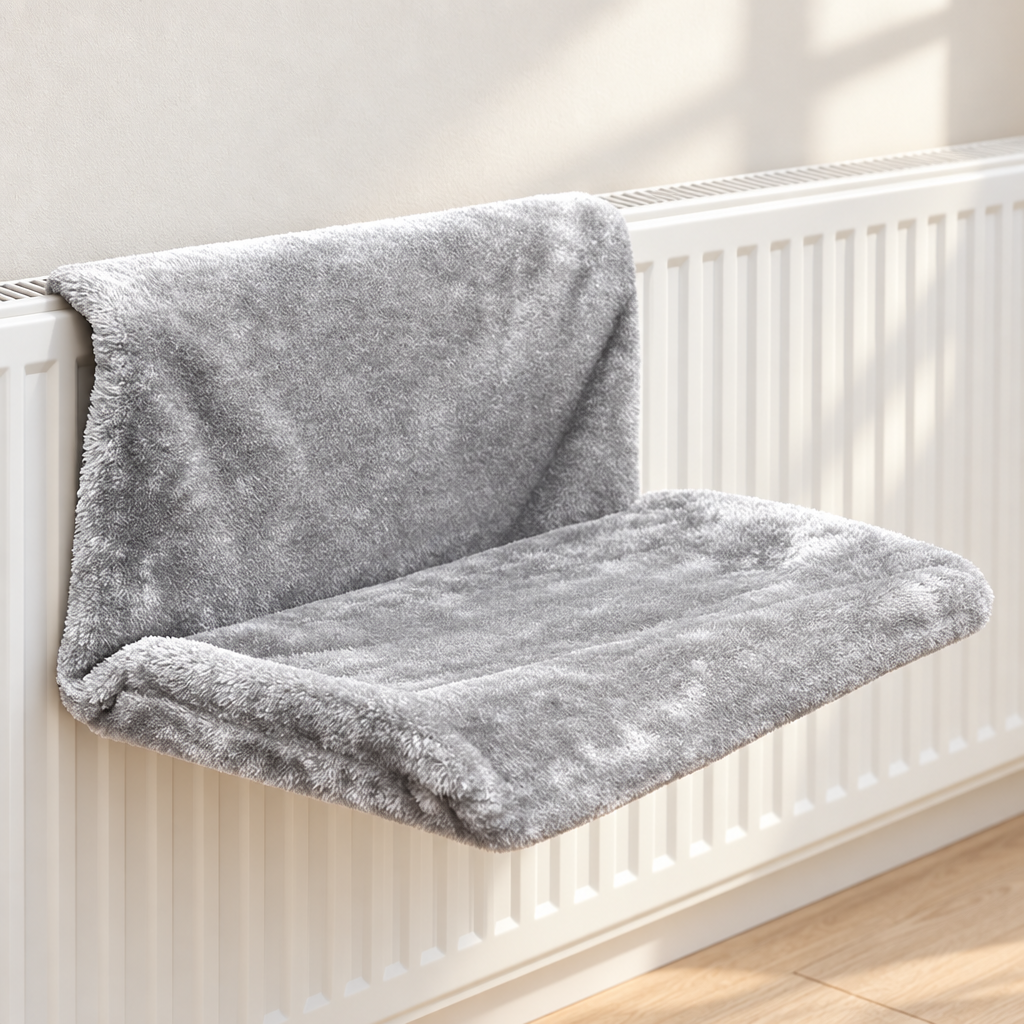 Panier chat radiateur, support métallique à crochet