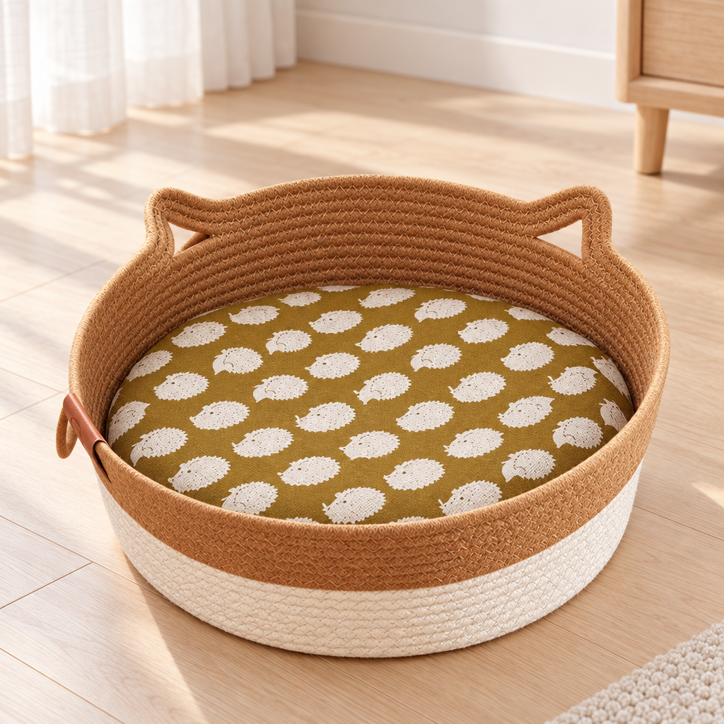 Panier ovale pour chat — avec ou sans coussin