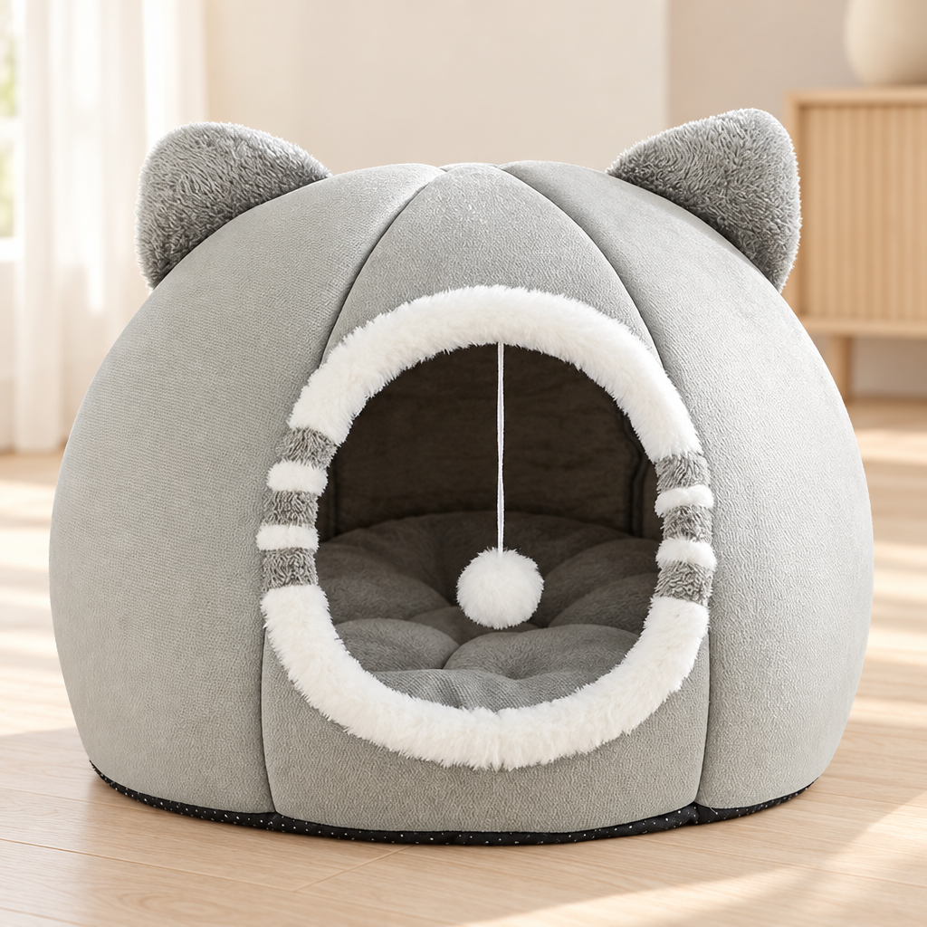 Petite niche moelleuse pour chat, 3 tailles