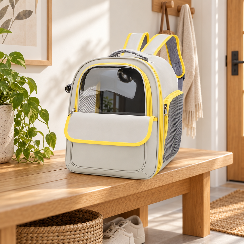 Sac à dos pour chat à façade transparente