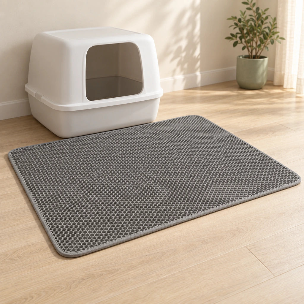 Image d’ambiance du Tapis de litière alvéolé grand format — Minouko