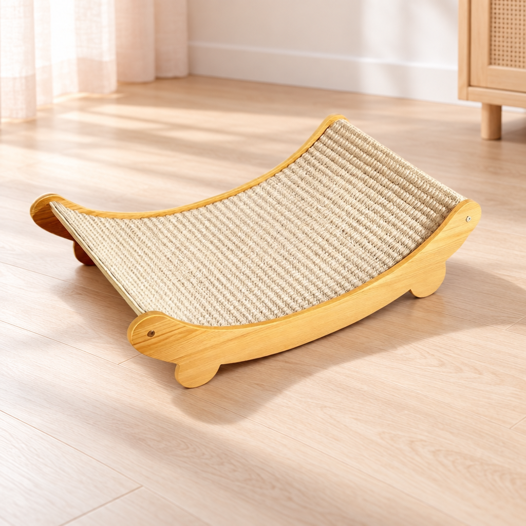 Griffoirs pour chat : couchages ovales et supports courbes
