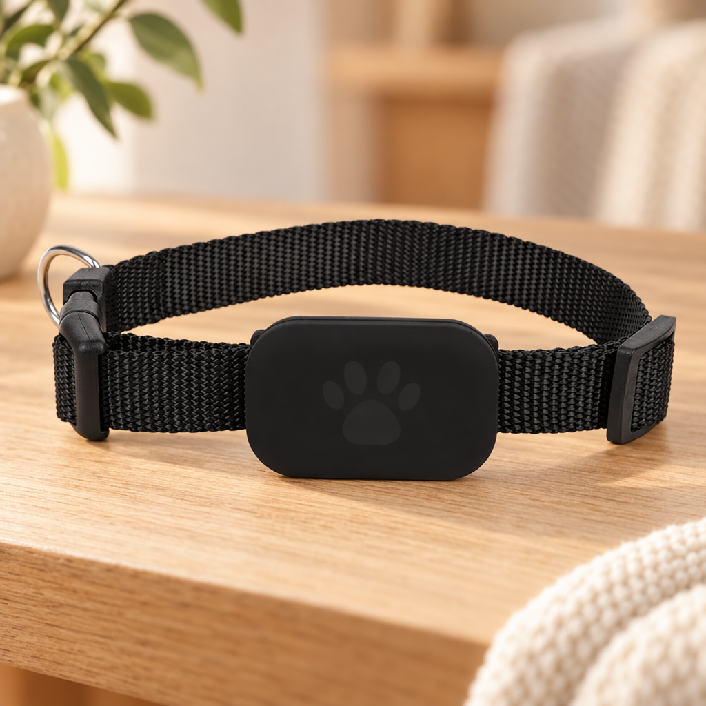 Collier avec traceur Bluetooth — bleu, rose ou noir